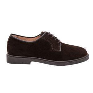 Zapato en ante para vestir o para colegio con suela de goma antideslizante