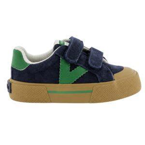 Zapatilla deportiva en piel ante con cierre de velcro VICTORIA