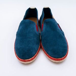 Alpargata Para Hombre En Piel Ante Gomas Serraje Y Suela De Goma.