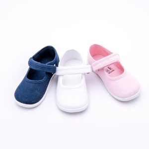 Mercedita Lona Algodón Con Cierre De Velcro Y Suela Flexible