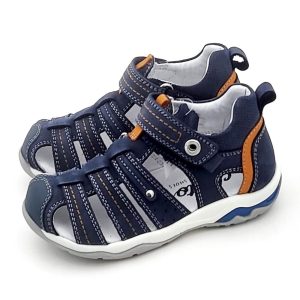 Sandalia Doble Velcro Piel