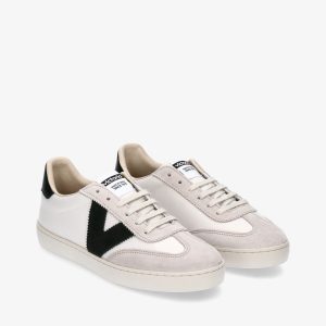 Zapatilla de piel Berlín efecto piel y serraje