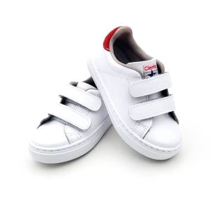 Deportiva Colegial Doble Cierre Velcro Piel