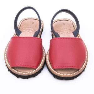 Menorquina En Napa Piel Y Con Suela De Goma