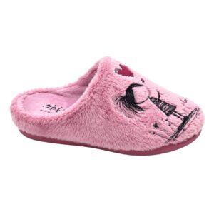 Zapatilla de casa descalza con dibujo PEACE AND LOVE