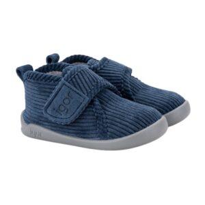 Zapatilla Respetuosa para casa en algodon pana y velcro IGOR