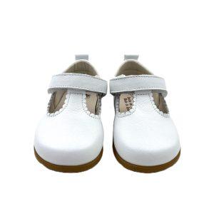 Pepito Barefoot de Piel Blanca con Velcro