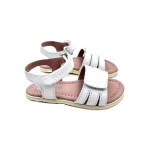 Sandalia piel barefoot o respetuosa con doble velcro niña