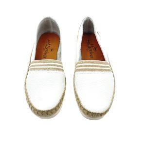 Slipper en piel con suela de goma y plantilla alcolchada con cinta elastica