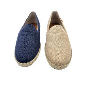 Alpargata Hombre Gomas Pique lona con suela de yute con elasticos