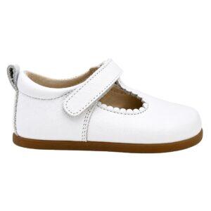 Pepito Barefoot de Piel Blanca con Velcro
