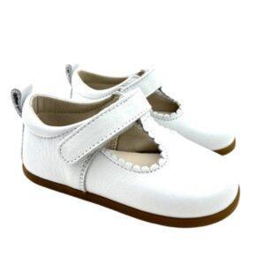 Pepito Barefoot de Piel Blanca con Velcro