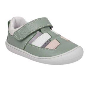 Sandalia piel barefoot o respetuosa con velcro Gorila