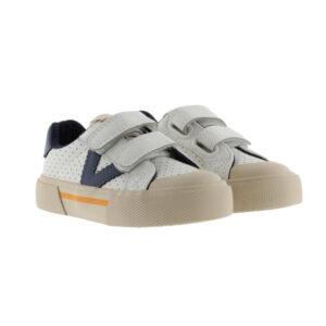 Zapatilla niños de piel y lunares VICTORIA